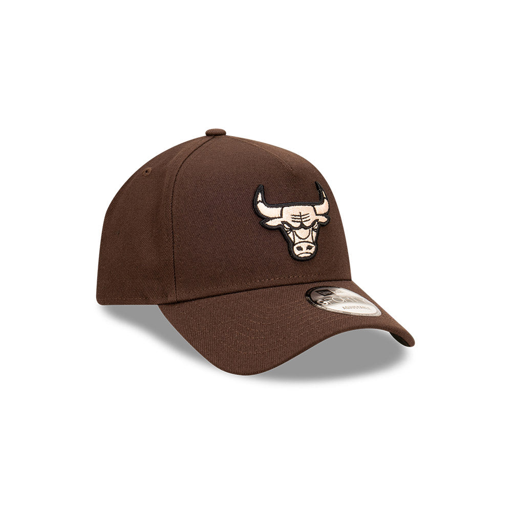 Chicago Bulls Hat - Brown Stone 9Forty A-Frame NBA Snapback Cap - New Era